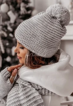 Komplet Czapka, Szalik, Rekawiczki 3In1 Icy Star Szary
