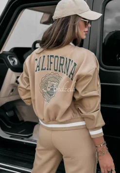 Komplet Dresowy California Girl Camelowy