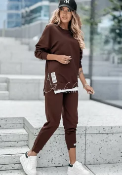 Komplet Dresowy People Czekoladowy