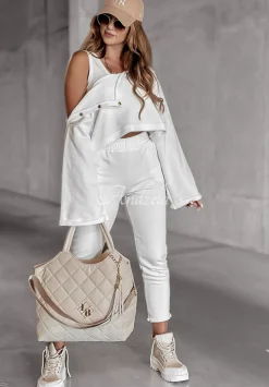 Komplet 3In1 Bluza, Spodnie I Top No Limits Ecru