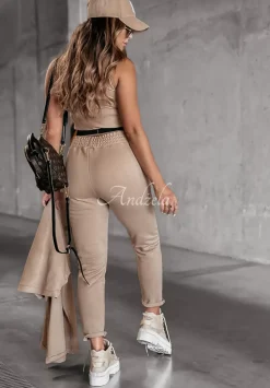 Komplet 3In1 Bluza, Spodnie I Top No Limits Bezowy