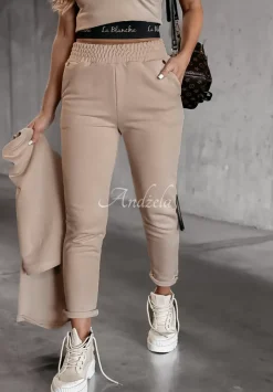 Komplet 3In1 Bluza, Spodnie I Top No Limits Bezowy