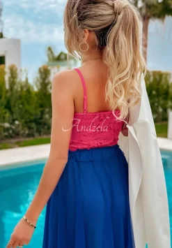 Koronkowy Top Anesia Rozowy