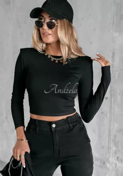 Krotka Bluzka Femme Finesse Czarna