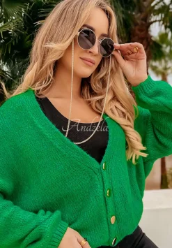 Krotki Kardigan Oversize Hug Me Zielony