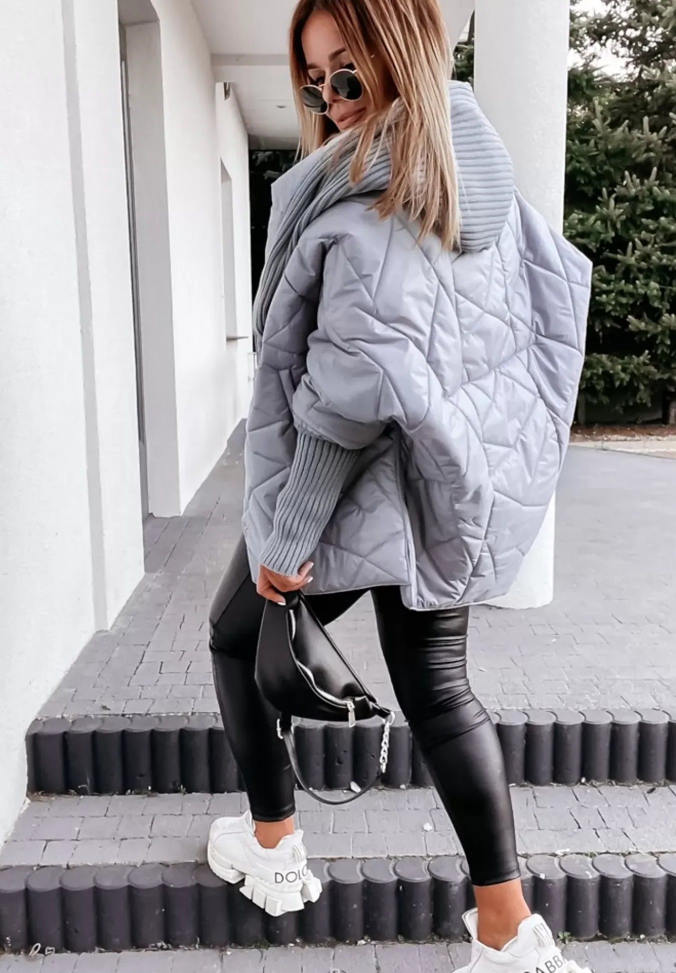 Kurtka Oversize Z Kapturem Sancha Szara