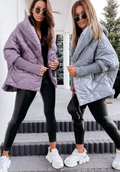 Kurtka Oversize Z Kapturem Sancha Szara