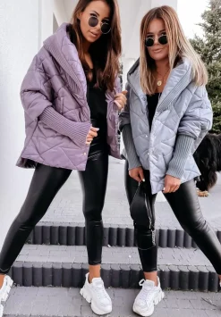 Kurtka Oversize Z Kapturem Sancha Szara