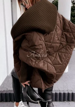 Kurtka Oversize Z Kapturem Sancha Czekoladowa