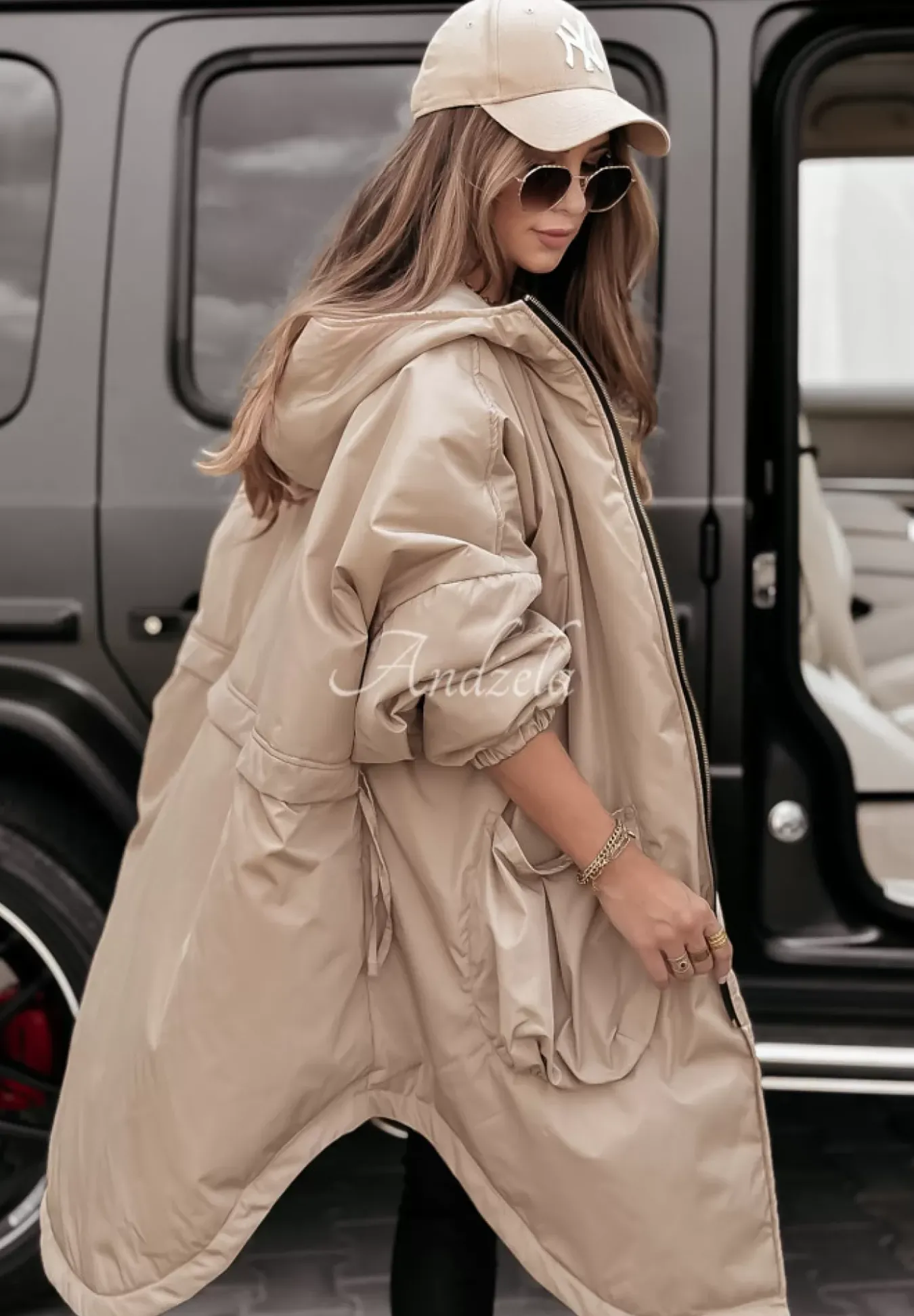 Kurtka Parka Rain On Me Bezowa
