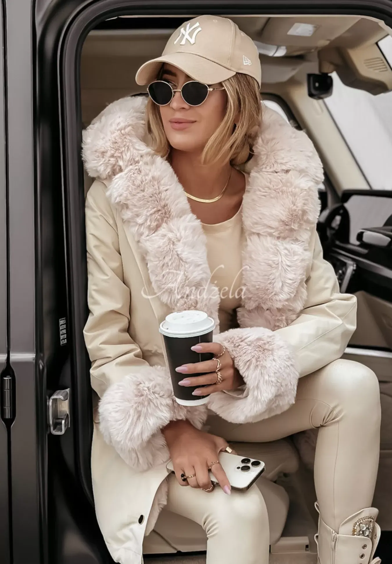 Kurtka Parka Z Futerkiem Stay Warm Bezowa
