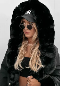 Kurtka Parka Z Futerkiem Stay Warm Czarna