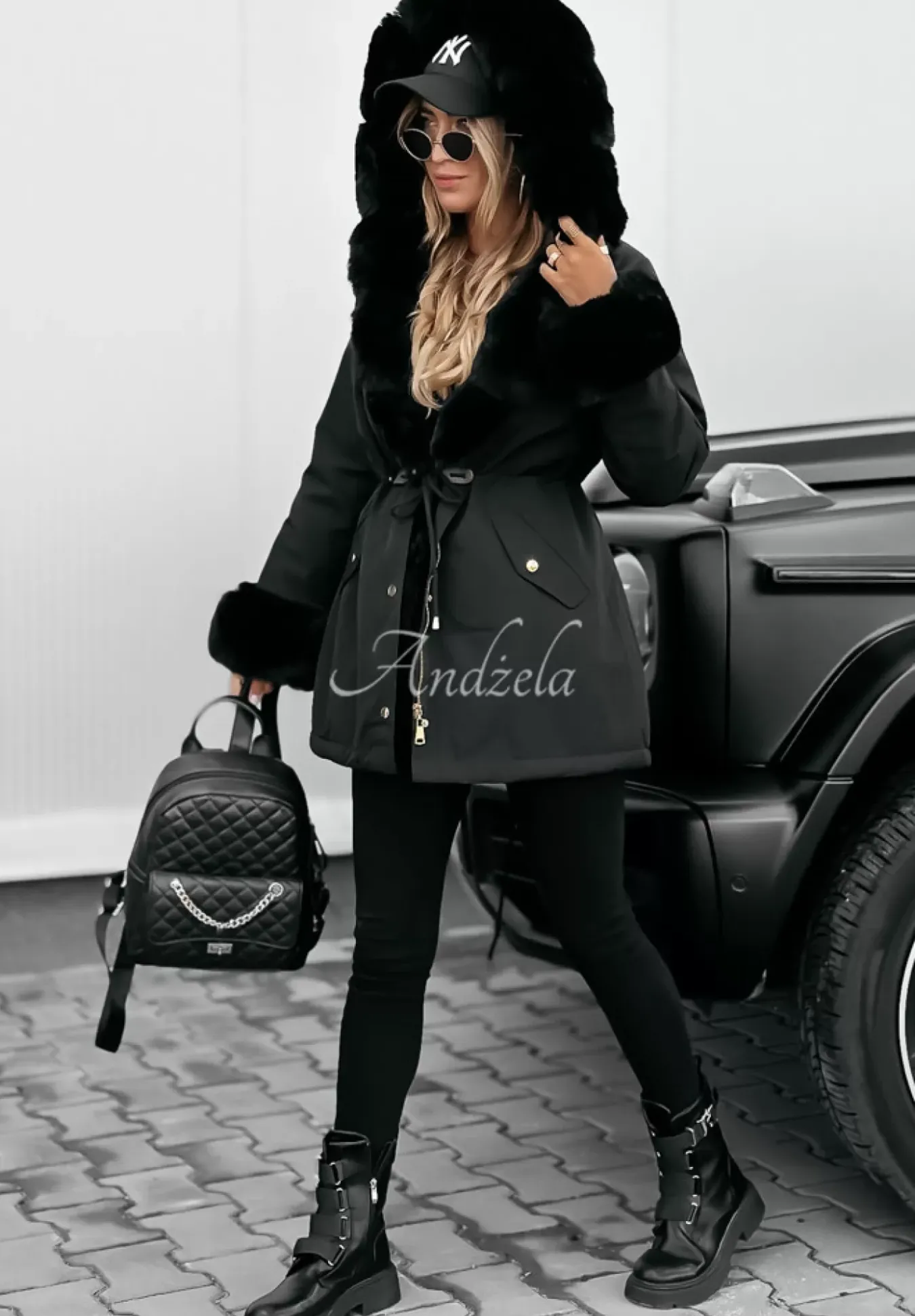 Kurtka Parka Z Futerkiem Stay Warm Czarna