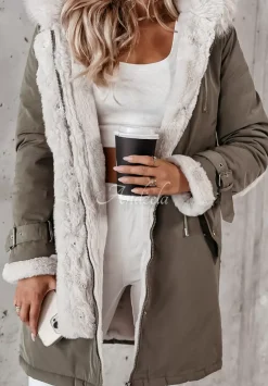 Kurtka Parka Z Futerkiem Keep It Cozy Khaki