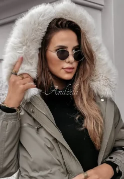 Kurtka Parka Z Futerkiem Cool Time Khaki