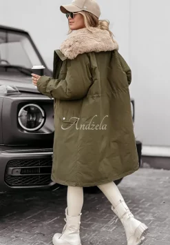 Kurtka Parka Z Futerkiem Kira Khaki