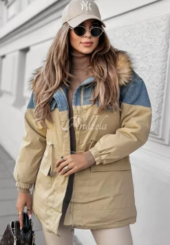 Kurtka Parka Z Futerkiem Celebrating Fall Camelowa