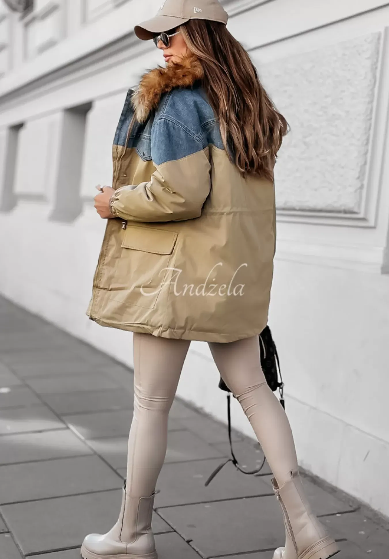 Kurtka Parka Z Futerkiem Celebrating Fall Camelowa