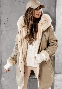 Kurtka Parka Z Futerkiem Canada Khaki