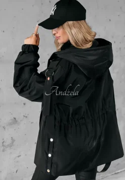 Kurtka Parka Z Kapturem Changing Seasons Czarna