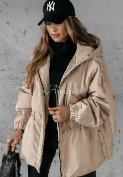 Kurtka Parka Z Kapturem Changing Seasons Bezowa