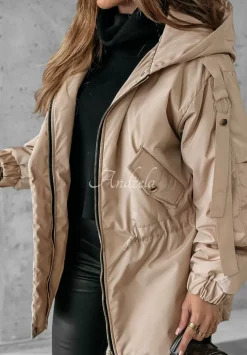 Kurtka Parka Z Kapturem Changing Seasons Bezowa
