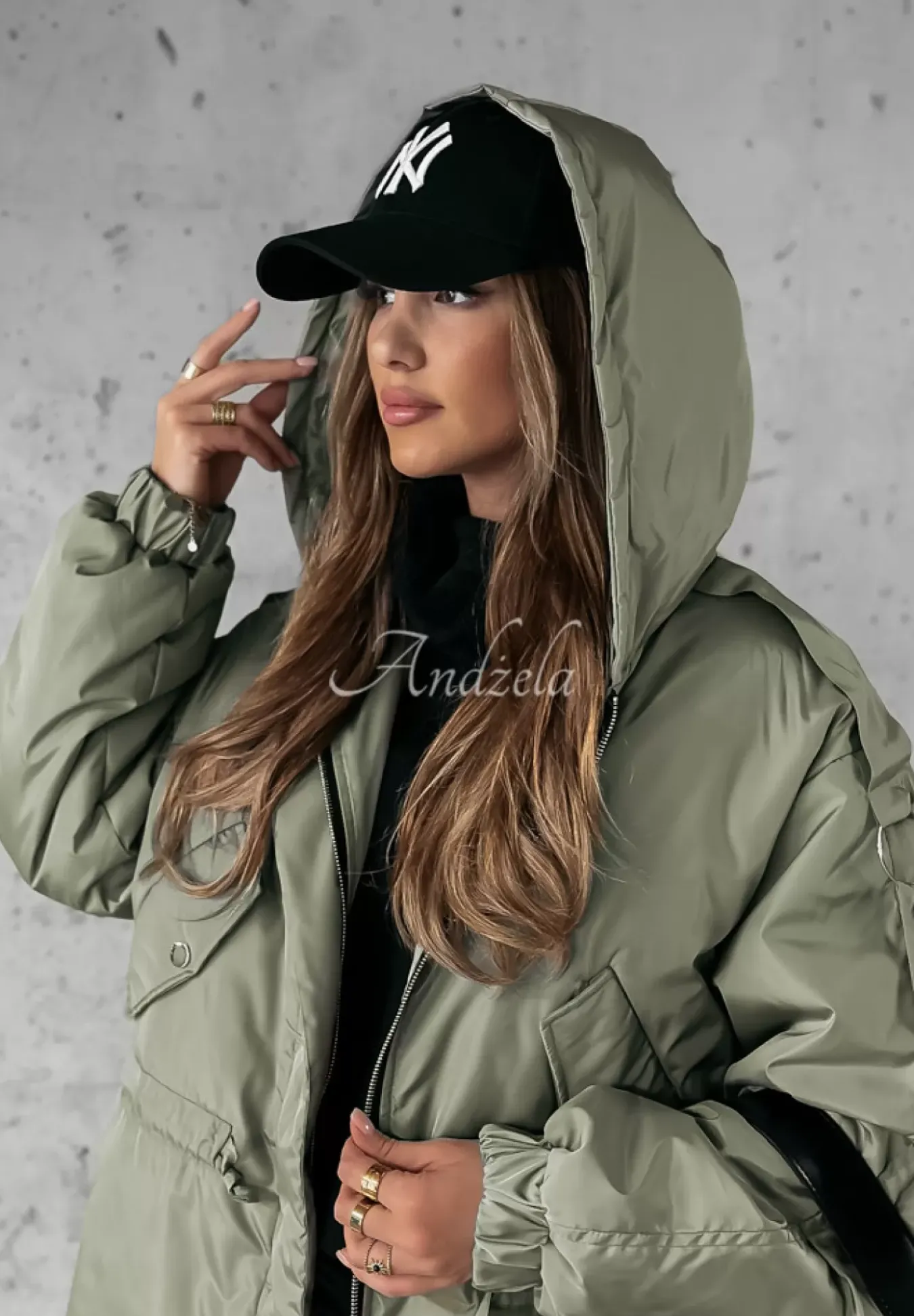 Kurtka Parka Z Kapturem Changing Seasons Khaki