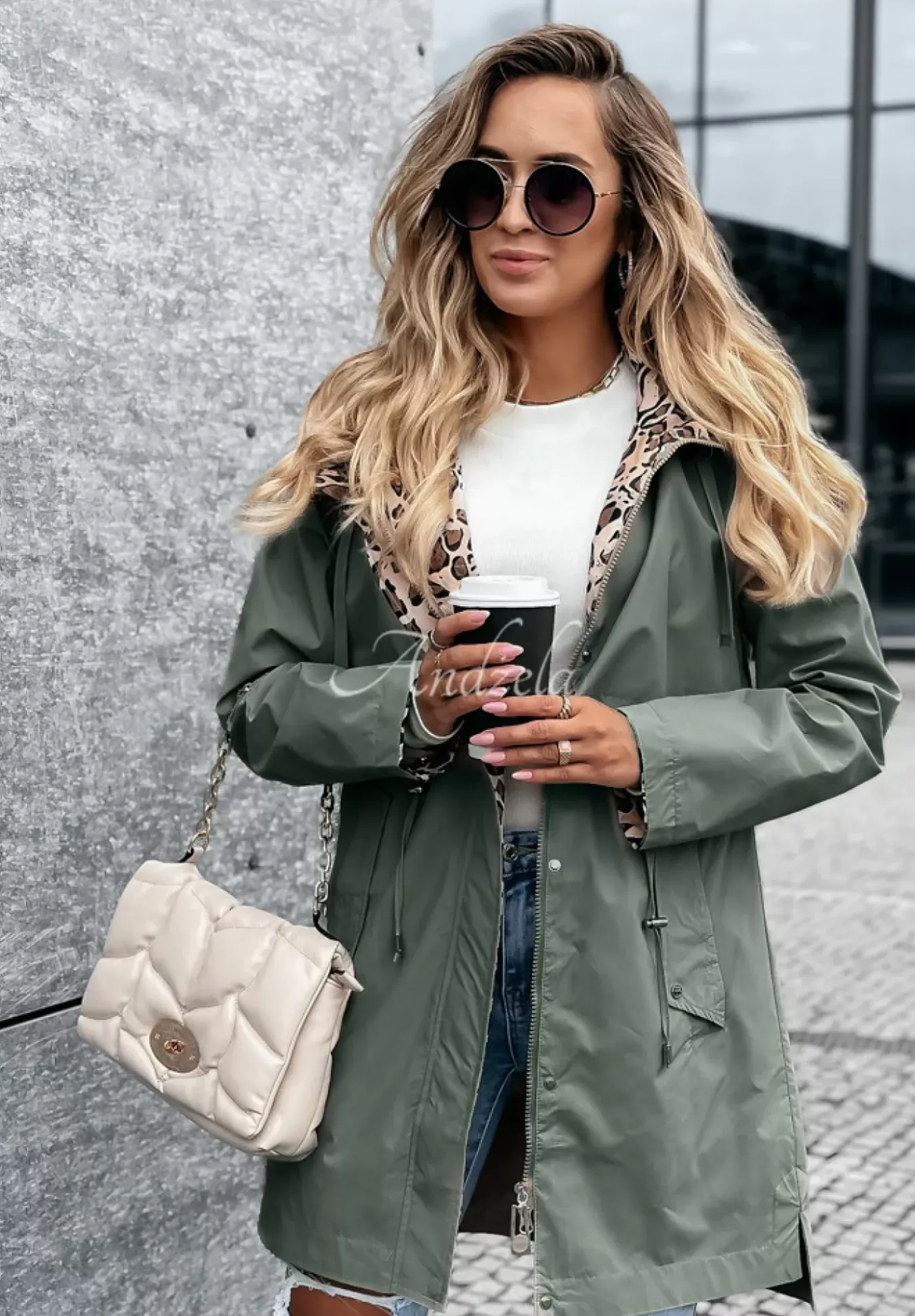 Kurtka Parka Z Kapturem Lil Panther Khaki
