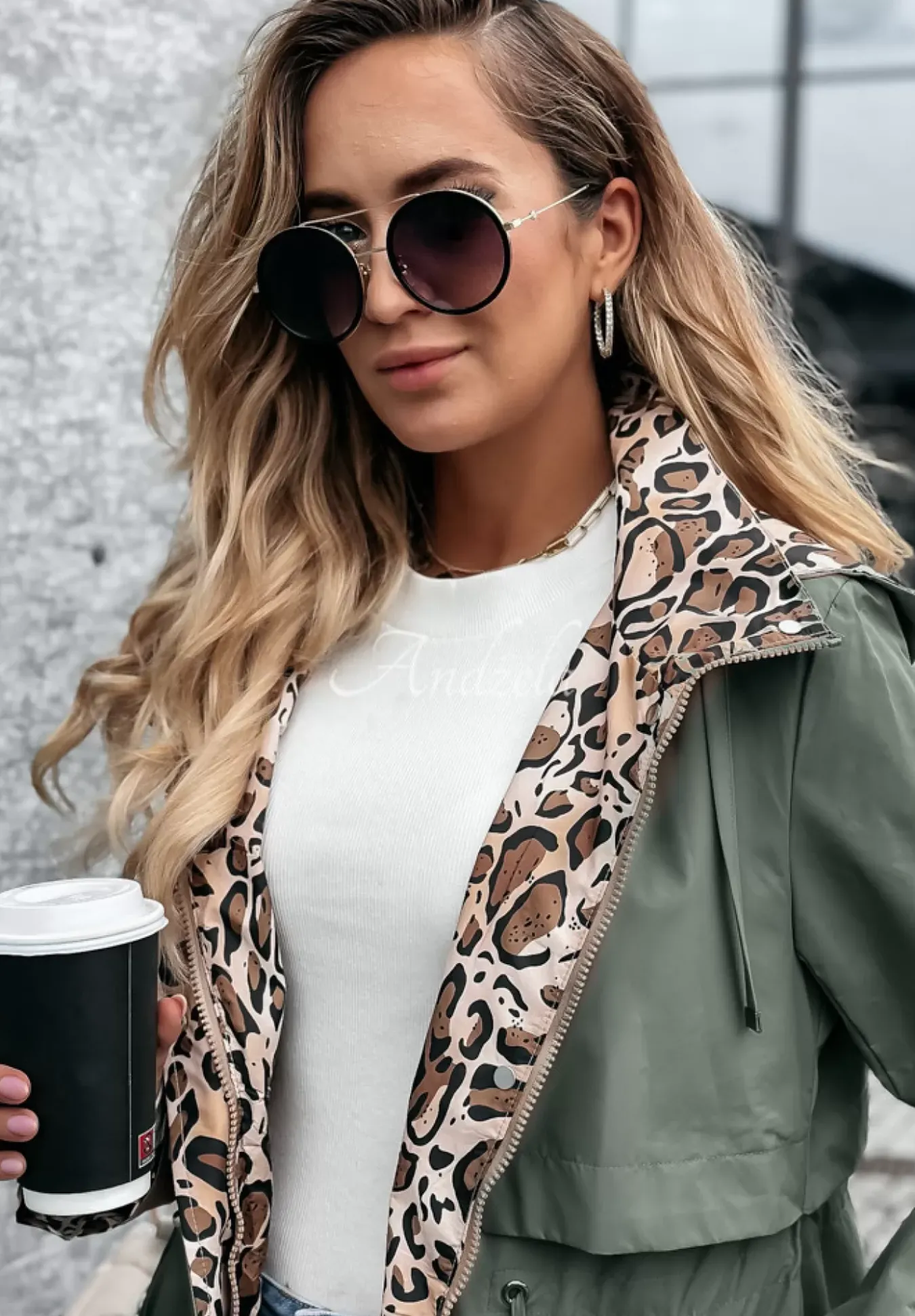 Kurtka Parka Z Kapturem Lil Panther Khaki