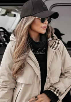 Kurtka Parka Z Kapturem Windy Willow Bezowa