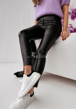 Legginsy Z Imitacji Skory On My Mind Czarne