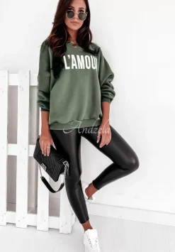 Legginsy Z Imitacji Skory Astrid Czarne