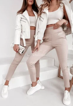 Legginsy Z Wysokim Stanem Brinna Nude