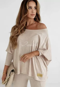 Lekki Sweter Oversize Luxury Comfort Bezowy