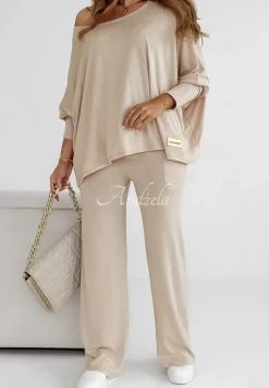 Lekki Sweter Oversize Luxury Comfort Bezowy