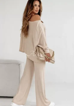 Lekki Sweter Oversize Luxury Comfort Bezowy