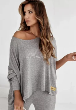 Lekki Sweter Oversize Luxury Comfort Szary