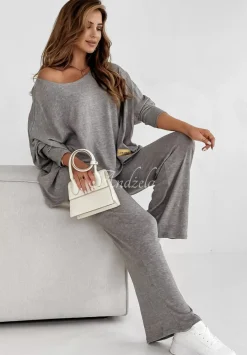 Lekki Sweter Oversize Luxury Comfort Szary