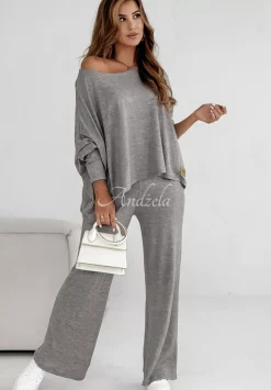 Lekki Sweter Oversize Luxury Comfort Szary