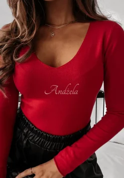 Lekki Sweter Selavi Czerwony