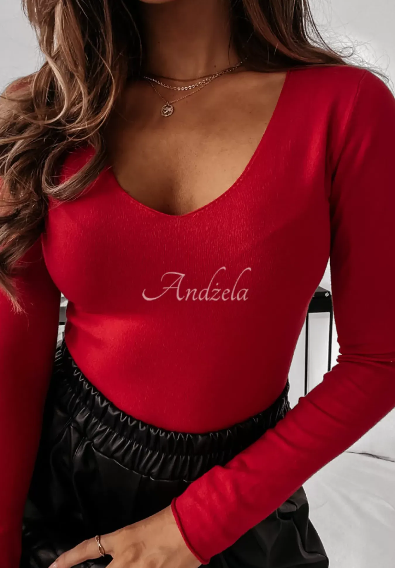 Lekki Sweter Selavi Czerwony