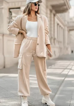 Marynarka Oversize Smart Styling Bezowa