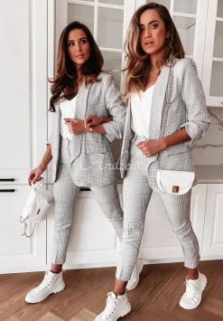 Marynarka W Krate Arianna Szara