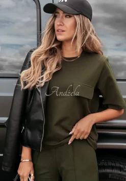 Oversizowy T-Shirt Be Still Khaki