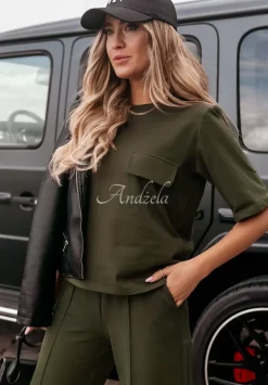 Oversizowy T-Shirt Be Still Khaki