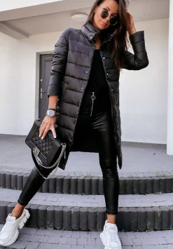 Pikowany Plaszcz Hunter Czarny