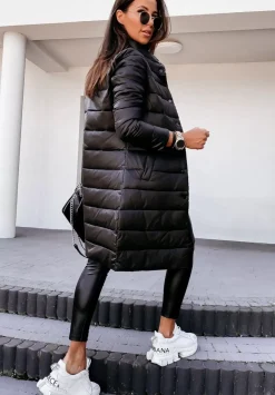 Pikowany Plaszcz Hunter Czarny