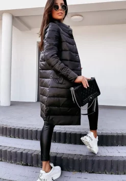 Pikowany Plaszcz Hunter Czarny
