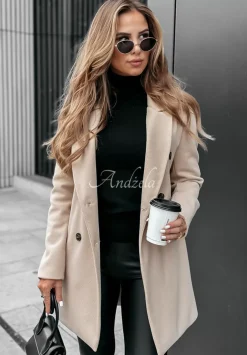 Plaszcz Dwurzedowy Avalon Bezowy