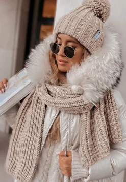 Pleciony Szal Laponia Bezowy